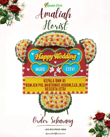 Papan Bunga Pernikahan Karangpaiton